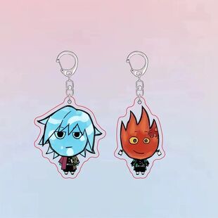 鬼灭之刃义勇碳森林冰火人亚克力钥匙扣卡通动漫周边包包痛包挂件