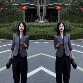 新款 气质春季 轻奢女装 西装 子潮 高级感时尚 外套搭配休闲裤 简约爆款