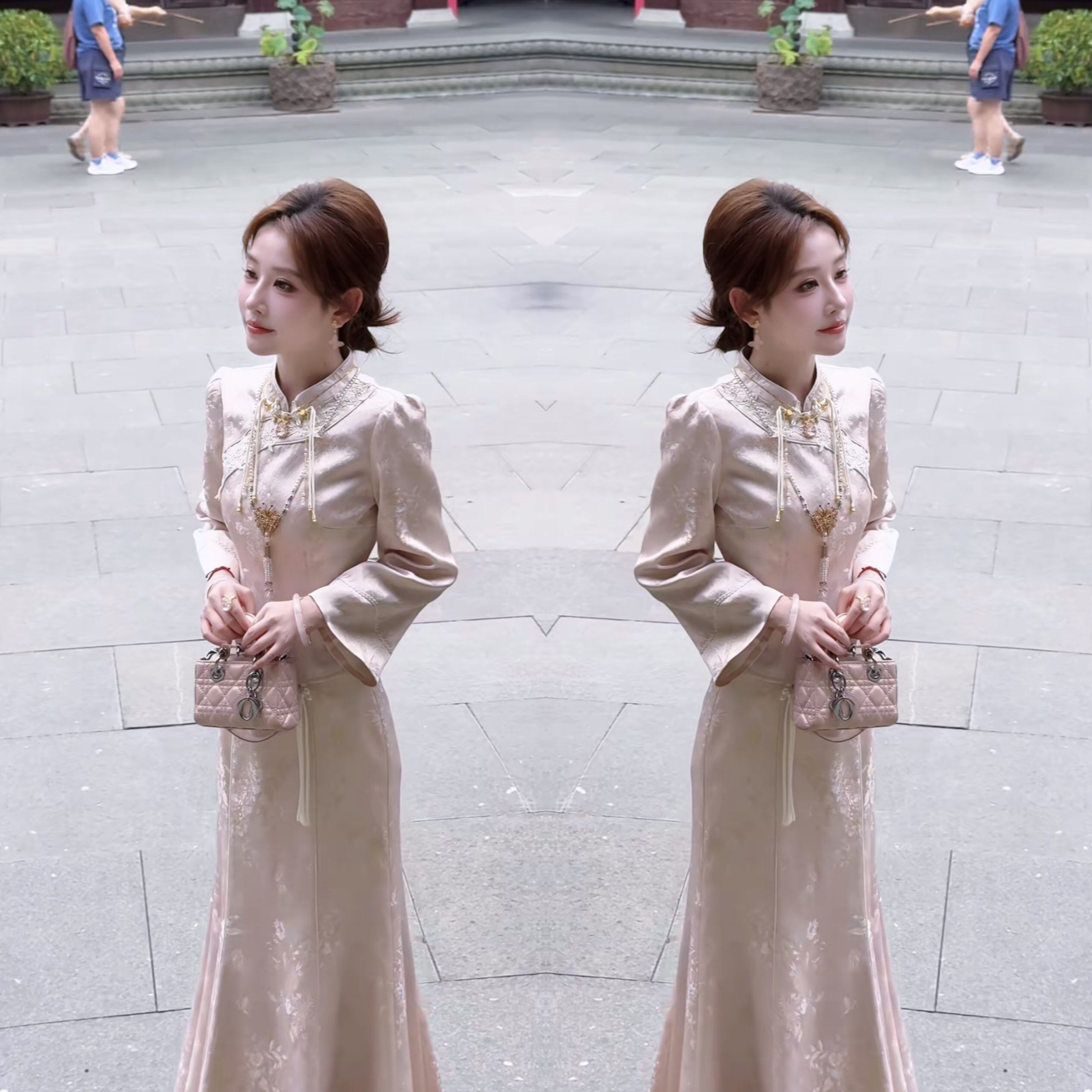 温柔风优雅贵气高级感秋冬新款新中式女装套装裙提花上衣半身裙潮,女装/女士精品,上衣,淘宝优惠券,粉丝福利购,淘宝优惠卷