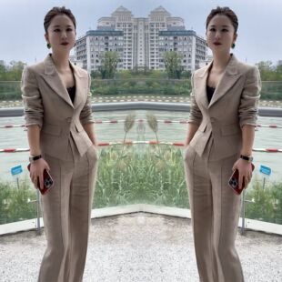 轻熟风减龄气质时尚秋冬新款洋气优雅高端女士西服两件套外套裤子