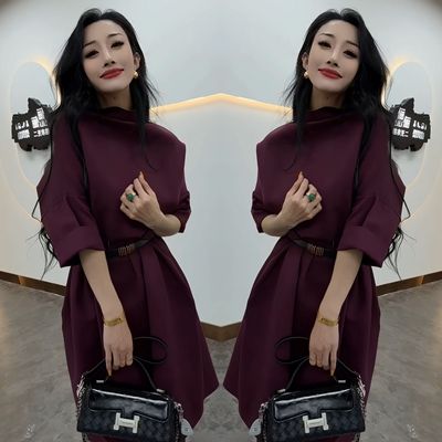 早春新款收腰显瘦净版连衣裙女