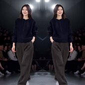 洋气减龄时髦简约休闲纯色两件套上衣搭配裤 新款 子潮 冬季 网红爆款