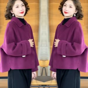 2025早春新款气质时尚高级感洋气毛呢短款长袖百搭显瘦女士外套潮