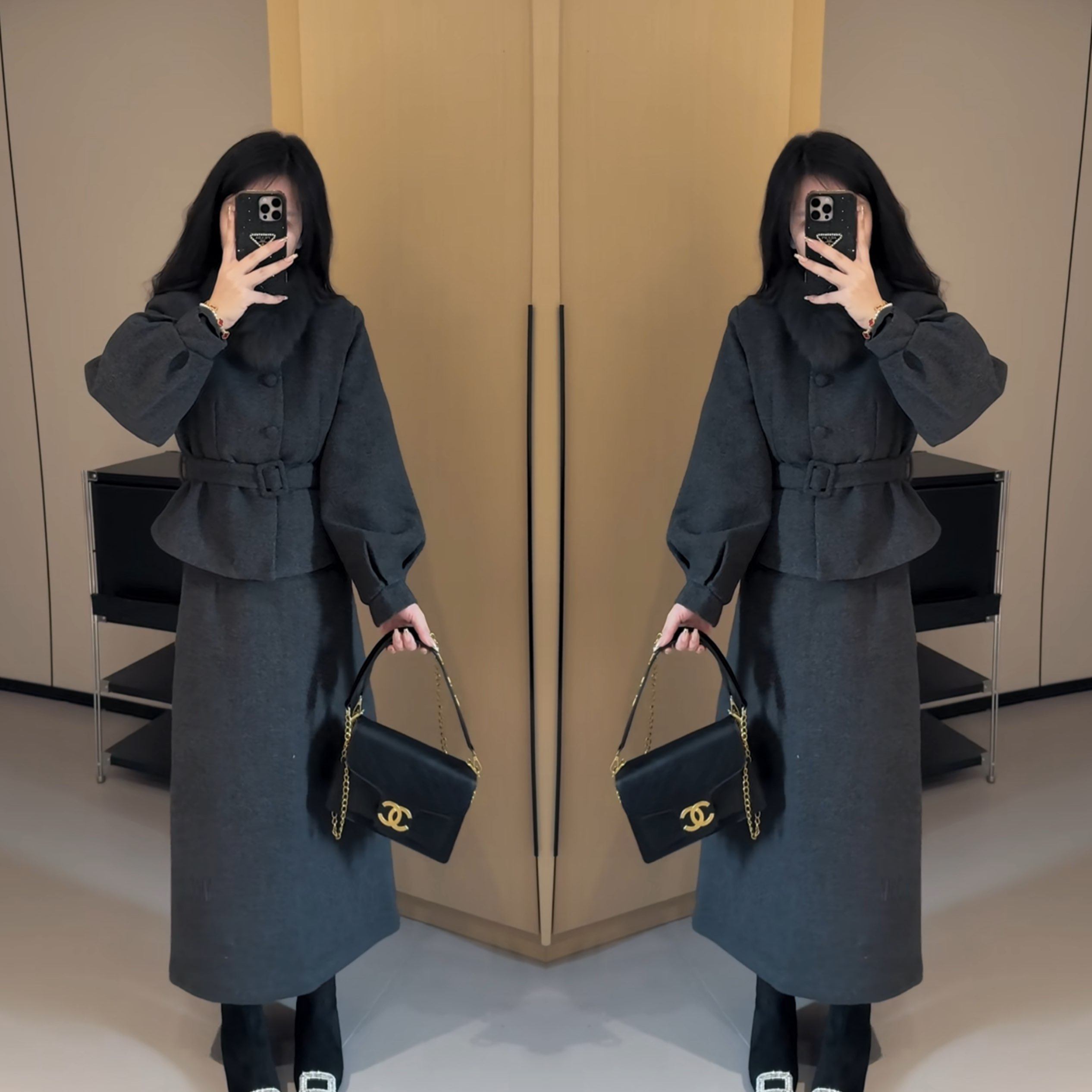 网红爆款轻奢法式冬季新款小香风减龄气质收腰套装裙外套半身裙潮,女装/女士精品,上衣,淘宝优惠券,粉丝福利购,淘宝优惠卷