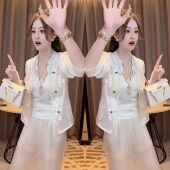 欧洲站复古国潮风减龄气质夏季 防晒短外套 盘扣重工薄款 新款 新中式