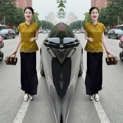 网红爆款夏季新款新中式复古洋气减龄优雅宽松打底衫搭配高腰裙子
