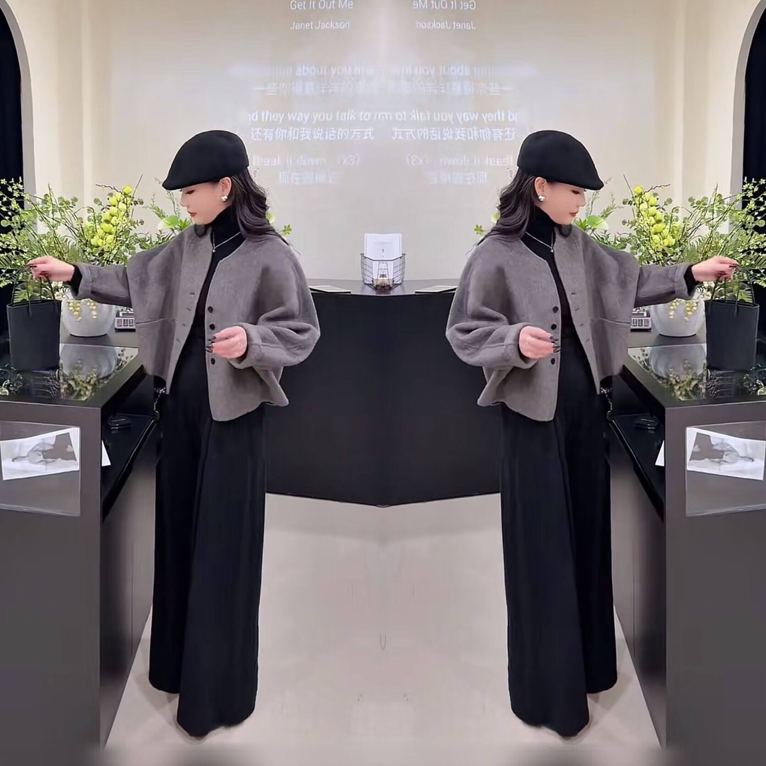 高级感2024冬季新款高端大气减龄时髦轻奢女士短外套搭配黑色裤子,女装/女士精品,时尚套装,淘宝优惠券,粉丝福利购,淘宝优惠卷