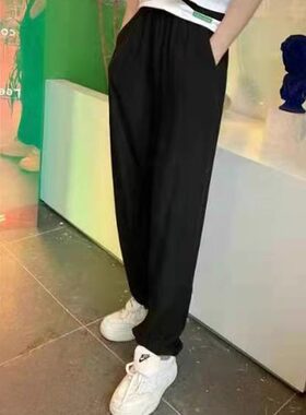 灯笼裤女外穿高端棉绸裤子太极裤男女士加大码人造棉防蚊裤练功裤