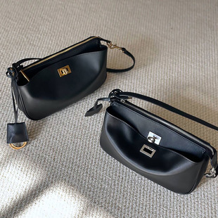 流浪包包小众真皮女高级感手提包锁扣韩系拉链通勤大容量单肩斜挎