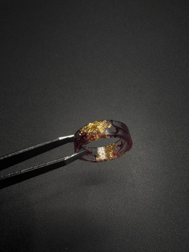 New Vintage古著设计感古早风 Flowing gold戒指