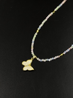 Vintage古着欧美法式蝴蝶项链女轻奢小众高级感锁骨链F32610