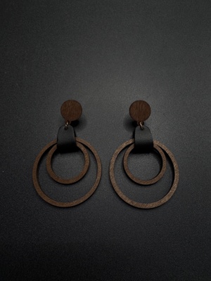 Vintage古着设计感古早风独特小众耳饰复古树叶耳饰P71852