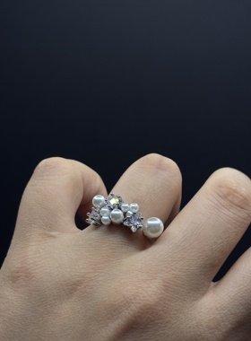 满天星开口戒指女2025新款轻奢高级感小众设计食指戒指环B122951