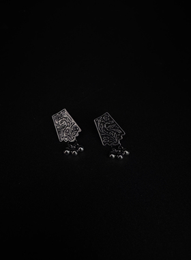 New Vintage 新中式民族风古风复古凤凰雕花合金耳坠耳饰H51804