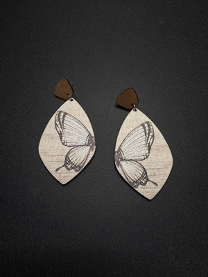 New Vintage古著设计感古早风Retro Tigers eye Stone耳环