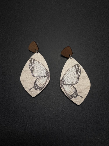 New Vintage古著设计感古早风Retro Tigers eye Stone耳环