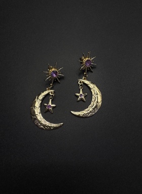 Vintage古着设计感古早风独特小众耳环复古耳环H121615