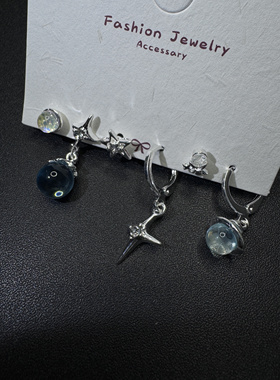 Vintage古着设计感古早风独特小众耳饰P60557