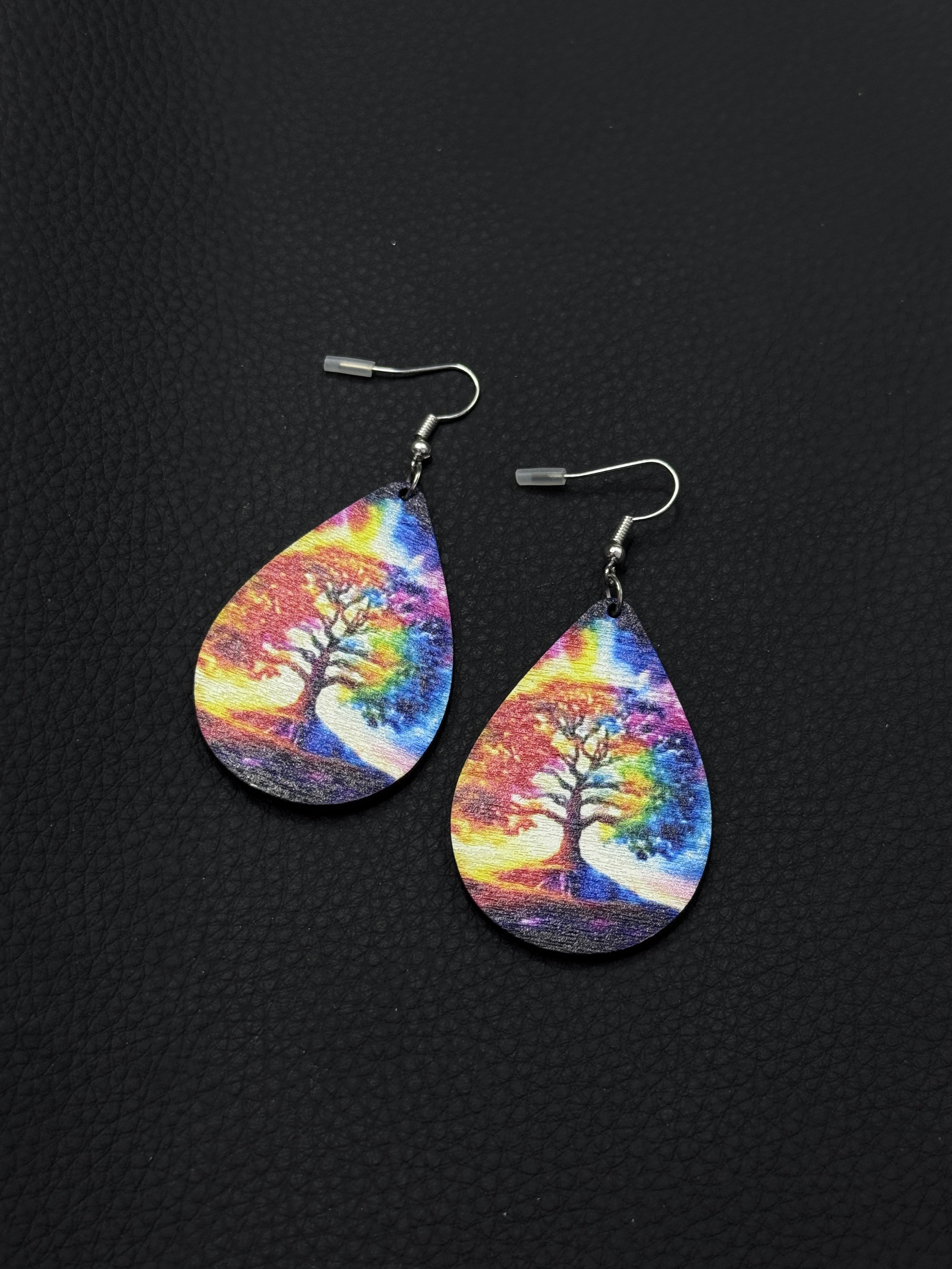 新款欧美西部风水滴形向日葵皮革耳环复古豹纹双面印刷耳饰P12551,饰品/流行首饰/时尚饰品新,耳环,淘宝优惠券,粉丝福利购,淘宝优惠卷