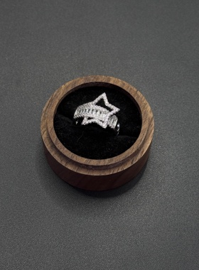 New Vintage 古著 简约银色开口戒指文艺气质轻奢女款指环P122756