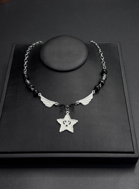 幸运星笑脸项链感轻奢小众锁骨链百搭气质甜酷风配饰品女潮R30818