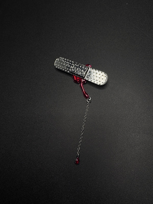 Vintage古著设计感古早风 Grief胸针