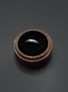 Vintage古著设计感古早风简约风金属拉丝戒指P11451