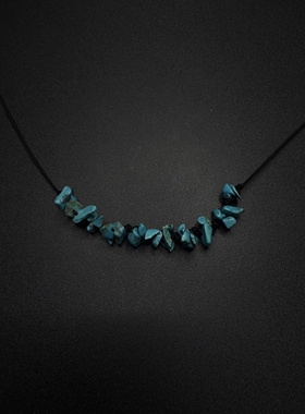 New Vintage古著设计感Vintage古早风碎石项链