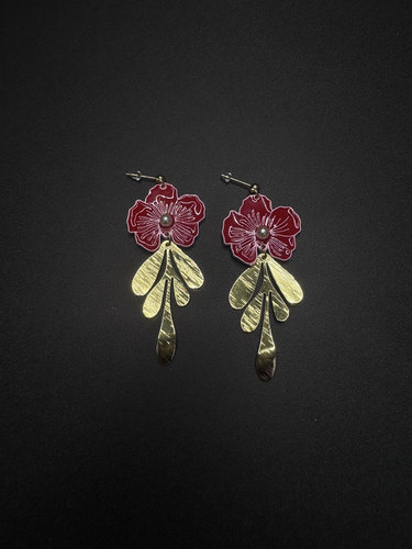 New Vintage古著设计感Vintage古早风Flower耳饰