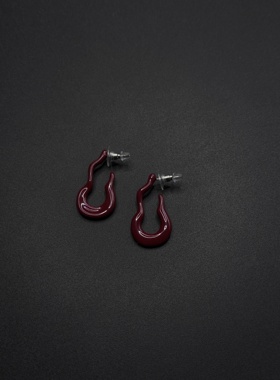 红色火焰葫芦珐琅耳环小众设计感高级新中式耳饰2025新款P10155