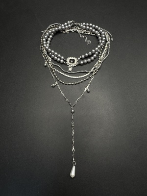 Vintage古着设计感古早风独特小众项链复古项链B30901