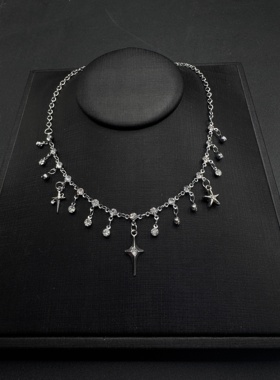 Vintage古着设计感古早风独特小众项链复古项链101403