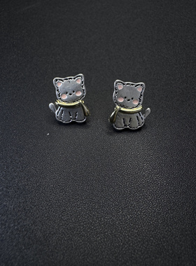 Vintage古着设计感古早风独特小众耳饰P60354