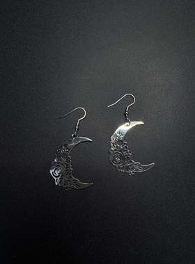 Vintage古着设计感古早风独特小众耳环耳饰P61756