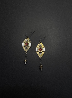 Vintage古着设计感古早风独特小众耳环复古耳环P80859