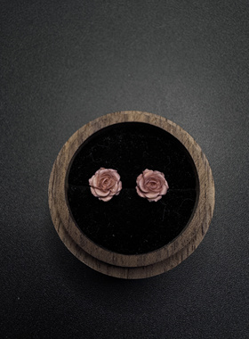 Vintage古著设计感古早风独特设计小众rose耳饰P52605