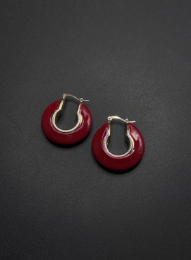 20圆形耳扣时尚气质耳环轻奢高级感耳钉小众设计耳饰女P10158