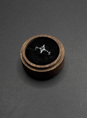 复古时尚轻奢星芒开口戒指女简约百搭小众高级感镶嵌指环R112160