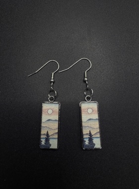 Vintage古着设计感古早风独特设计小众耳饰P100158