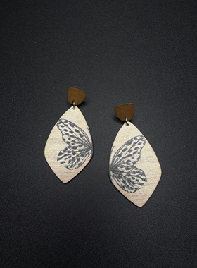 Vintage古着设计感古早风独特小众耳饰H42804