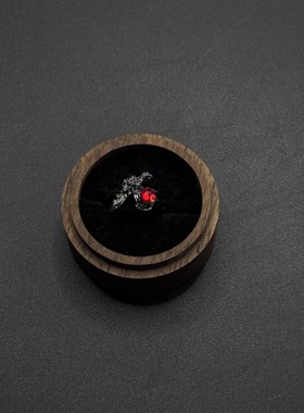 暗黑风韩版红色乌鸦戒指指环女黑色时尚简约P122054