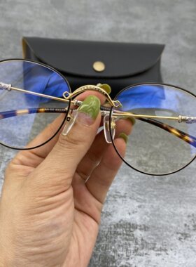 超轻金属文艺风眼镜框架张翰同款