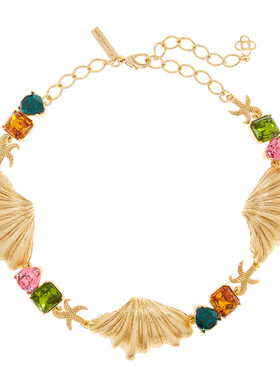 oscardelarenta水晶海洋风项链