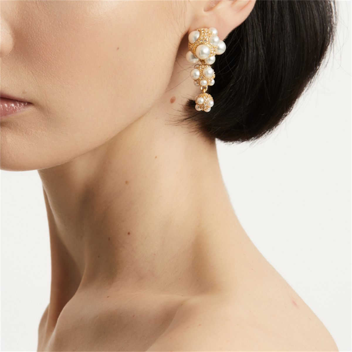 oscar欧美风新款黄铜电镀18K金色轻奢高级感小众设计时尚气质耳环