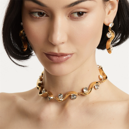 oscar欧美时尚简约夸张波浪项链