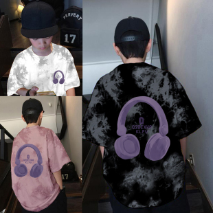 男童夏季薄款短袖t恤2026新款儿童夏装炸街半袖纯棉体恤痞帅男孩t