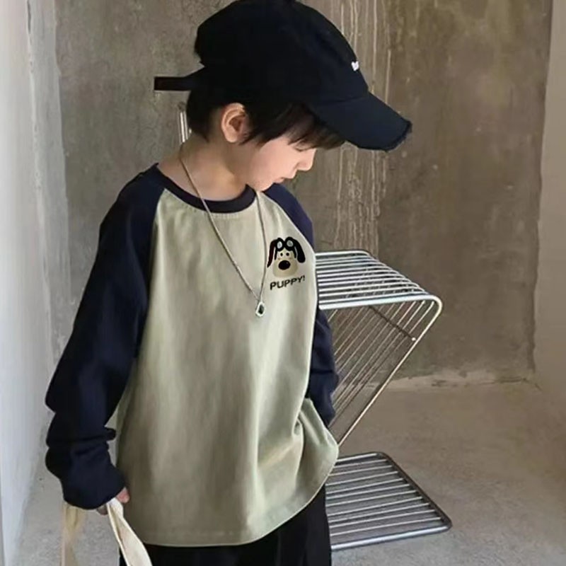 男童秋冬圆领套头长袖卫衣