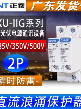 正泰防雷器NXU-ⅡG 40kA/85V 350V500V 2P直流浪涌保护器瞬时防雷