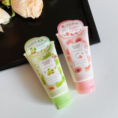 青提红茶 日本Vecua honey护手霜蜜桃牛奶滋润不黏腻草莓樱花50g