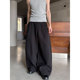 百搭弯刀裤 男宽松高级感廓形长裤 极简风打褶设计阔腿西裤 叁贰叁